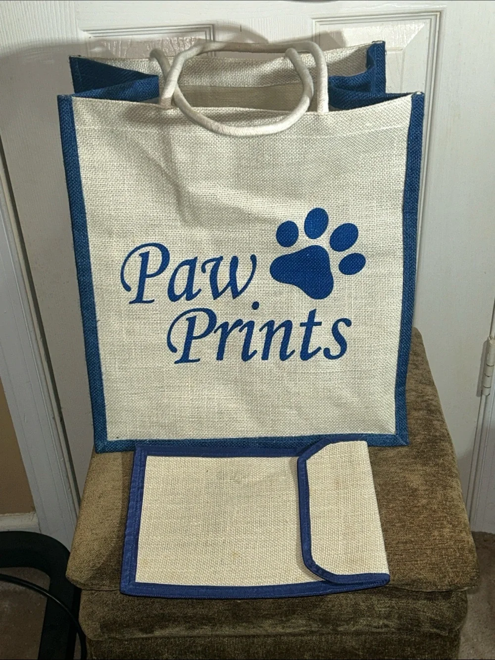 Paw Prints Reusable Dog Tote Bag